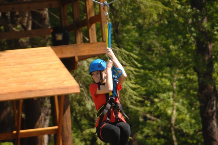 Cool River Adventures People on Ziplines