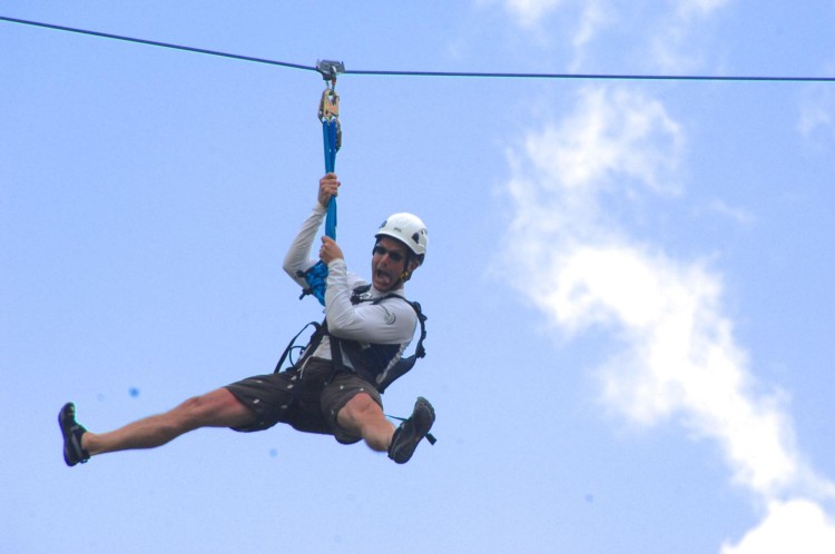 Cool River Adventures People on Ziplines